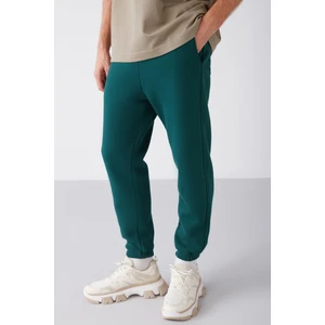 Inside Erkek Regular Fit Yumuşacık Kumaşlı Beli Paçası Lastıkli Yeşil Eşofman Altı