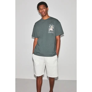 Jaxton Erkek Relaxed Kalıp Yan Cepli Ekru Şort