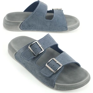 Erkek Yazlık Suni Deri Iki Toka Ayarlanabilir Rahat Taban Günlük Terlik