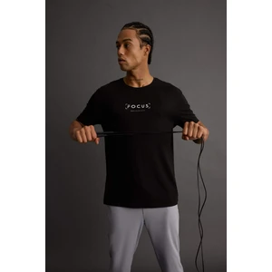 DeFactoFit Standart Fit Yumuşak Tuşe Bisiklet Yaka Baskılı Kısa Kollu Tişört C9268AX25AU