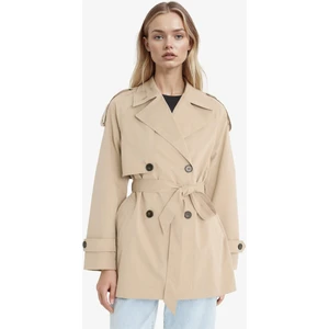 Regular Fit Kemerli Düğmeli Cepli Trençkot E8583AX25AU