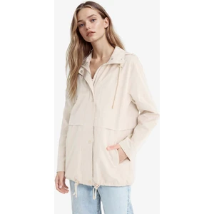 Su Geçirmez Regular Fit Kapüşonlu Fermuarlı Yağmurluk E8605AX25AU