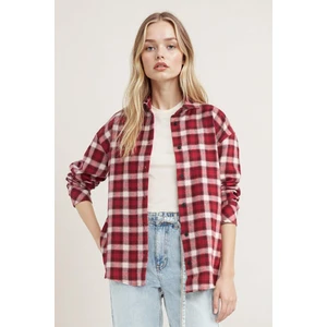 Oversize Geniş Kalıp Kareli Uzun Kollu Gömlek F9470AX25AU