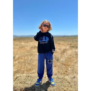 Sacro Kids Işlemeli Baskili 2 Iplik Sweatshirt-Eşofman Altı Mevsimlik Erkek Çocuk Takım