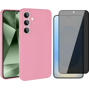 Samsung Galaxy A56 Uyumlu Kılıf Zore Mara Lansman Kapak + Privacy Hayalet Cam Ekran Koruyucu