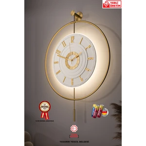 MetaQuartz Aksesuar 12-24h - Xxl 60x80cm-Timelless Kristal (Pilli) (Quartz ), Metal (Mobilya) Duvar Saati