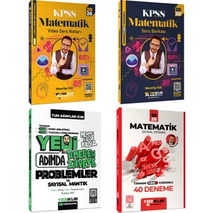 2026 KPSS Atölye Serisi Matematik Konu Soru Deneme Yedi Adımda Problemler Seti 4 Kitap