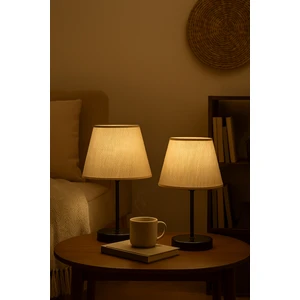 Vivido Abajur Kumbeji Modern Ikili Yatak Odası Abajur Siyah Ayaklı Masa Lambası