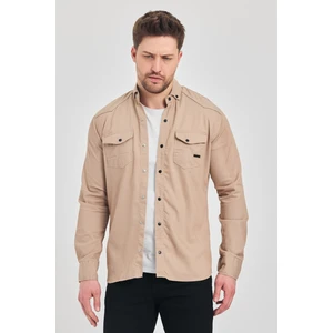 Yxc Slim Erkek Çift Cepli Çıtçıtlı Kot Gömlek