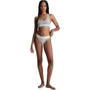 Calvin Klein Kadın Gri Tanga Külot %53 Pamuk %35 Modal %12 Elastan 1 Adet Rahat Tasarım