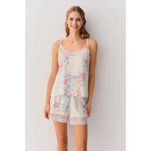 Flower Atlet Şort Pijama Takımı