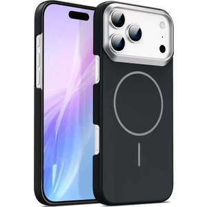 iPhone 17 Pro Uyumlu Kılıf Sert Mika Ultra Ince Alp M-Safe Şarj Özellikli Siyah