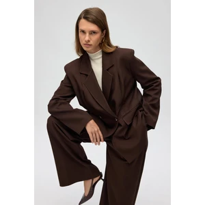 Solvei Pile Detay Kahve Blazer