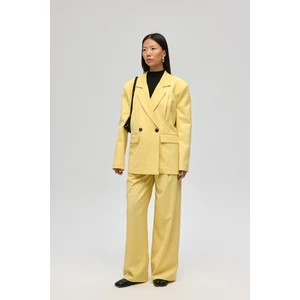 Solvei Kemer Detay Sarı Pantolon