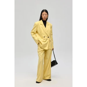 Solvei Pile Detay Sarı Blazer