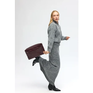 Nivra Gri Uzun Triko Etek