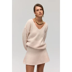 MAI STUDIOS CO. Zerium Basic V Yaka Pembe Triko Kazak