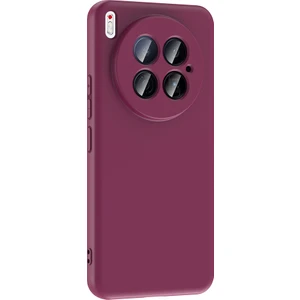 Tecno Camon 40 Premier 5g Uyumlu Kılıf Mara Lansman Soft Silikon Içi Kadife Mürdüm