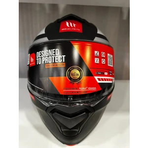 Kask mt Genesis Sv Cave A5 Çene Açılır Mat Siyah/kırmızı