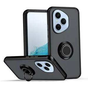 Honor 400 Pro Uyumlu Kılıf Montreal Yüzüklü Mıknatıslı Silikon Siyah