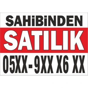 Sahibinden Satılık Afişi - Dayanıklı Pvc Malzeme - Dış Mekan Uyumlu - Satılık Ev Araba Dükkan Ilan Levhası