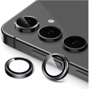 Galaxy S25 Fe Kılıf Aparatlı Kamera Koruma Renkli Lens Koruyucu Temperli Cam Koruma
