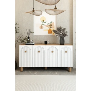 Bohem 4 Kapaklı Konsol – Mdf Kapaklı Modern Salon Dolabı | Çok Amaçlı Depolama Ünitesi