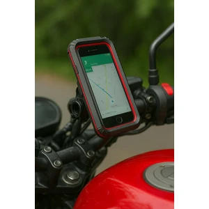 Yeni Profesyonel Su Geçirmez Kılıflı Ayna ve Gidon Bağlantılı Motosiklet Bisiklet Atv Telefon Tutucu