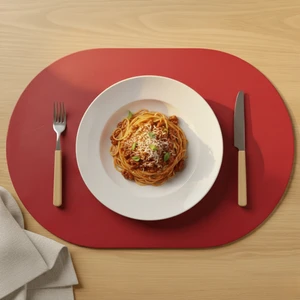 2 Adet Deri Amerikan Servis Supla Oval