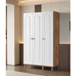 Zakkum 3 Kapaklı Bohem Ayaklı Tasarım Çekmeceli Gardırop