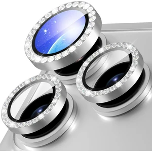 iPhone 17 Pro / 17 Pro Max Kılıf Parlak Taşlı Kamera Koruma Renkli Lens Koruyucu Temperli Cam