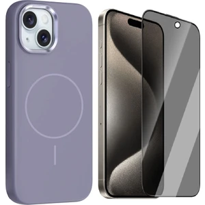 iPhone 14 Kılıf M-Safe Şarj Özellikli Metal Kamera Çerçeveli Zore Edi Silikon Kapak + Hayalet Ekran Koruyucu