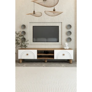 Bohem 150 cm 2 Kapaklı Raflı Tv Ünitesi – Mdf Membran Kapaklı Modern Tv Sehpası