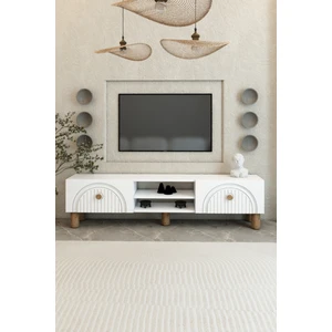 Bohem 150 cm 2 Kapaklı Raflı Tv Ünitesi – Mdf Membran Kapaklı Modern Tv Sehpası