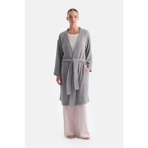 Uzun Kollu Şönil Örme Sabahlık