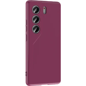 Tecno Camon 40 Uyumlu Kılıf Mara Lansman Soft Silikon Içi Kadife Mürdüm