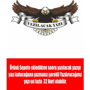 Kişiselleştirilebilir Kartal - Isim Soyisim - Ad Soyad - Araba - Oto - Motosiklet - Karavan -Sticker 02014