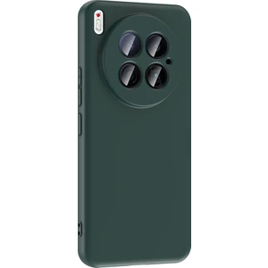 Tecno Camon 40 Premier 5g Uyumlu Kılıf Mara Lansman Soft Silikon Içi Kadife Koyu Yeşil
