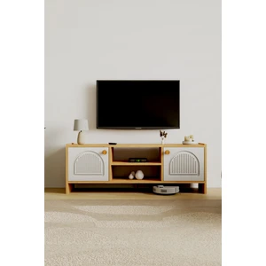 Molde Bohem Tv Sehpası Mdf Membran Kapaklı Raflı Tv Ünitesi Televizyon Sehpası