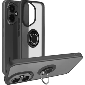 Honor 400 Uyumlu Kılıf Montreal Yüzüklü Mıknatıslı Silikon Siyah