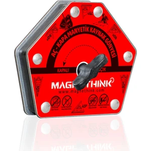 Aç Kapa Özellikli  6 Açılı Kolay Temizlenebilen Güçlü Mıknatıslı Kaynak Tutucu Manyetik Kaynak Gönyesi - Kırmızı Renk - 1 Adet