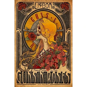 Kaliteli Kumaş , Guns And Roses Duvar Örtüsü Duvar Halısı Wall Tapestry