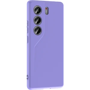 Tecno Camon 40 Uyumlu Kılıf Mara Lansman Soft Silikon Içi Kadife Lila