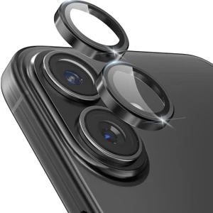 iPhone 17 Kılıf Aparatlı Kamera Koruma Renkli Lens Koruyucu Temperli Cam Koruma