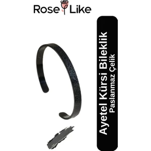Ayetel Kürsi Çelik Bileklik - Siyah (Black)