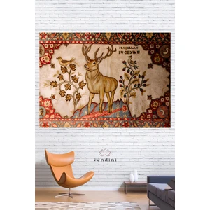 Vintage Serisi Maşallah Bu Geyike Duvar Halısı Duvar Örtüsü Wall Tapestry