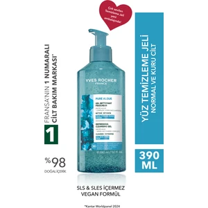 Yves Rocher Antioksidan Yüz Yıkama Jeli-Normal ve Kuru Cilt-Pure Algue Nemlendirici  Botanik Kompleks 390ML