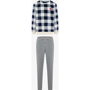 Ekoseli Erkek Oversize Gingham Jogger Pijama Takımı