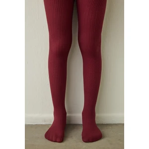 Bordo Kız Çocuk Pretty 90 Denye Mikro Külotlu Çorap