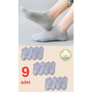 Unisex Patik Çorap 9'lu Terletmez Extra Rahat